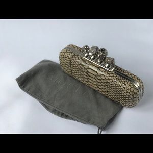 Alexander McQueen Python Knuckle Duster Clutch